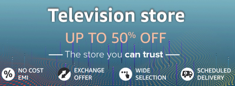 India Desire : Amazon TV Savings Days- Upto 50% Off On Top Brand TVs + Extra 10% Off With ICICI/HSBC/Kotak Bank Cards [5th To 8th July 2022]